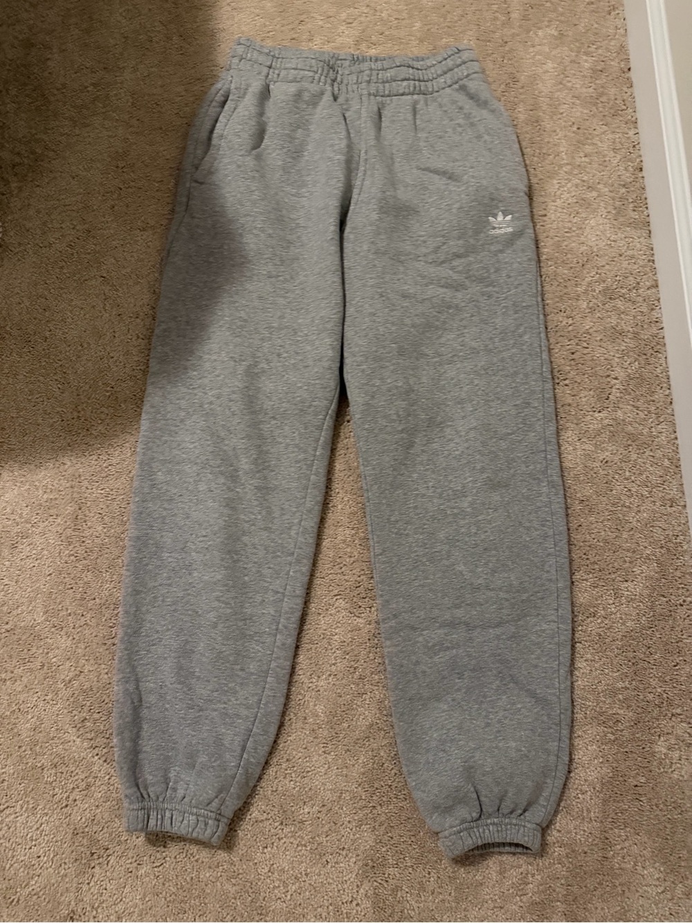 adidas Gray Fleece Jogger Sweatpants